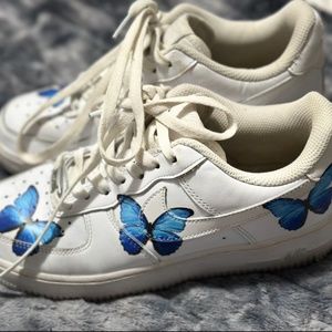 Air Force 1 Blue Butterfly Unisex Shoes - Style and Comfort Combined!
